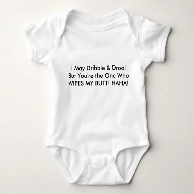 WIPES MY BUTT Baby Funny Baby Clothes Baby Bodysuit Zazzle