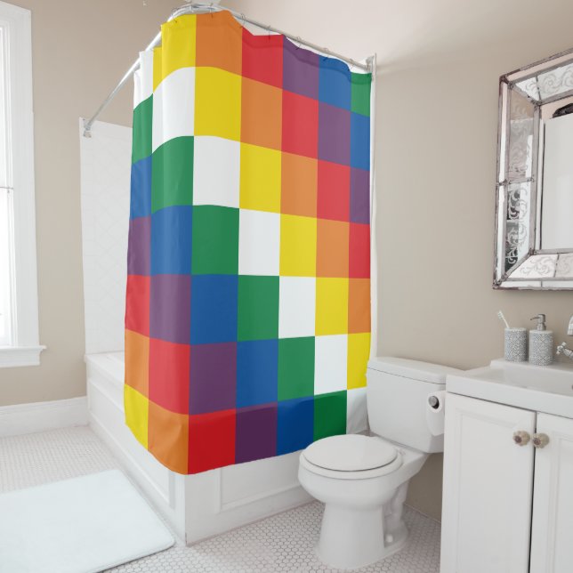 Wiphala Shower Curtain (In Situ)