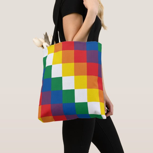 Wiphala Tote Bag (Close Up)