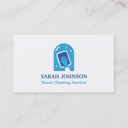 Wiping Window Home Cleaning Business Card