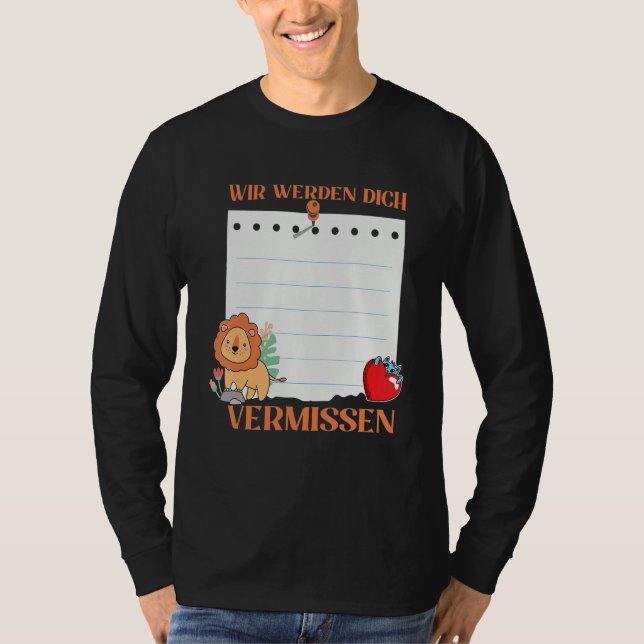 Wir Werden Dich Vermissen Friends Farewell with Si T-Shirt (Front)