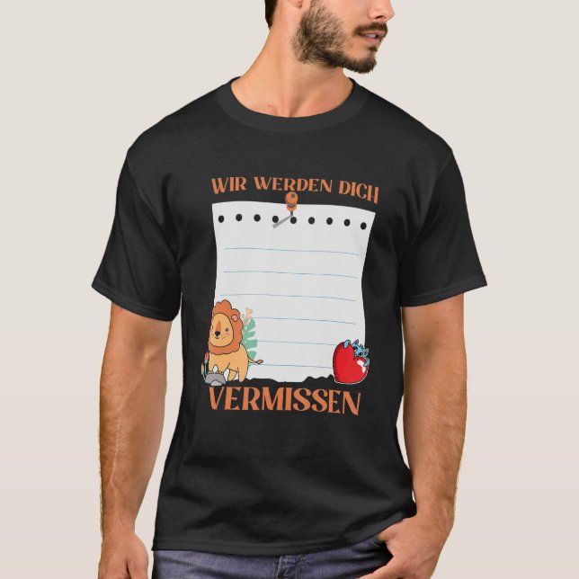 Wir Werden Dich Vermissen Friends Farewell with Si T-Shirt (Front)