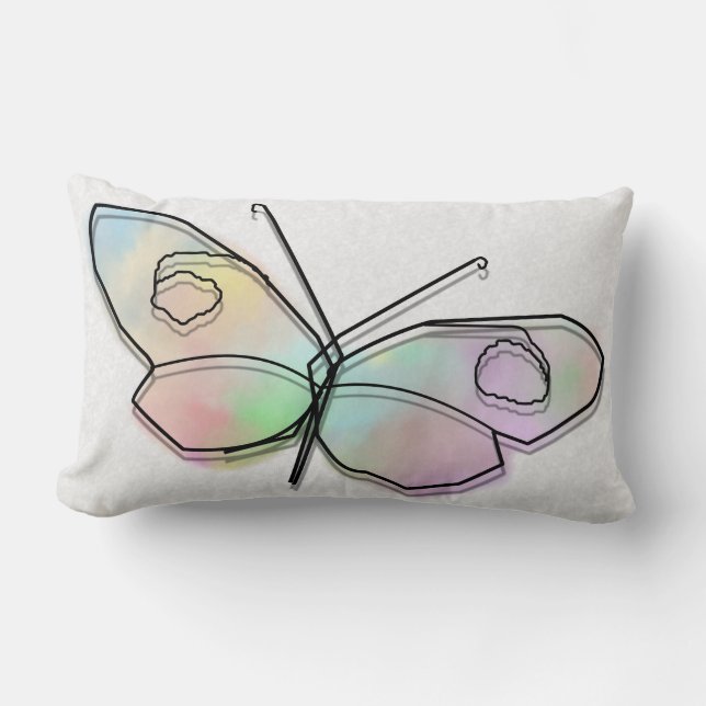 Wire Butterfly Lumbar Pillow (Front)