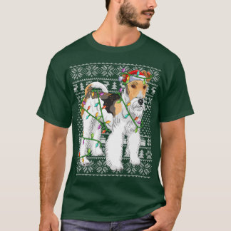 Wire Fo Terrier Lover Santa Ugly Wire Fo Terrier C T-Shirt