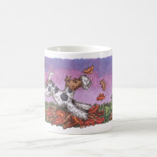 Wire Fox Autumn 11oz white mug