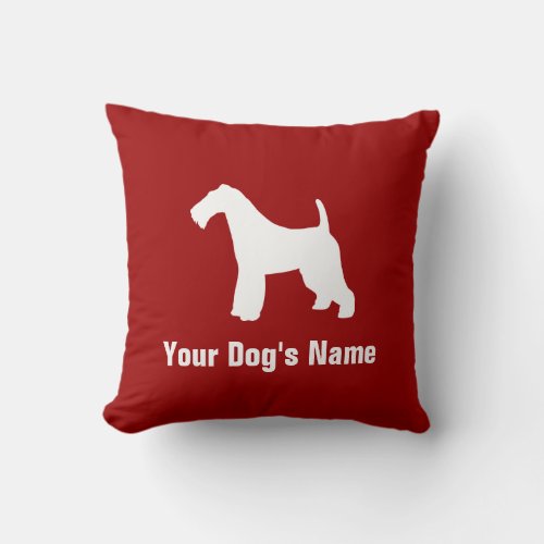 Wire Fox Terrier ワイヤーフォックステリア Throw Pillow