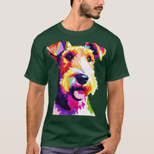 Wire Fox Terrier Art Dog Lover Gifts 1 T_Shirt