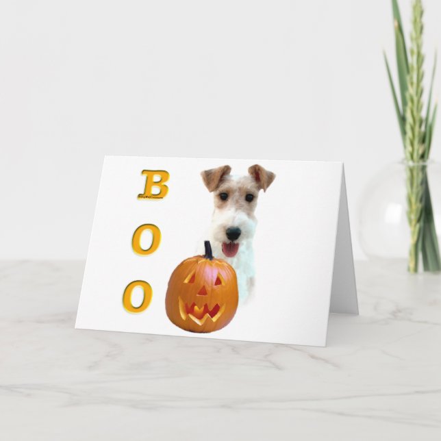 Wire Fox Terrier Boo Card (Front)