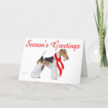 Wire Fox Terrier Christmas Holiday Card