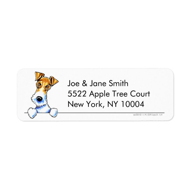 Wire Fox Terrier Clean & Simple Label (Front)