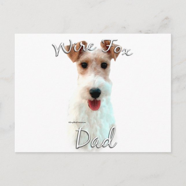 Wire Fox Terrier Dad 2 Postcard (Front)