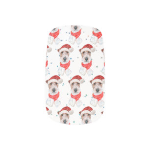 Wire Fox Terrier Dog Breed Christmas Stars Minx Nail Art