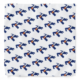 Wire Fox Terrier Dog Breed Colorado Flag Bandana