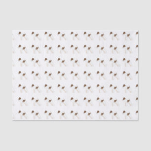 Wire Fox Terrier Dog Breed Illustration Silhouette Tissue Paper