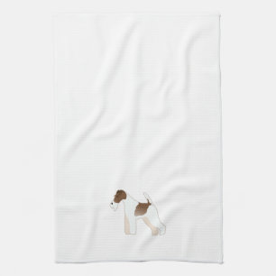 Wire Fox Terrier Dog Breed Illustration Silhouette Towel