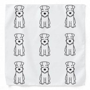 Wire Fox Terrier Dog Cartoon Bandana