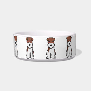 Wire Fox Terrier Dog Cartoon Bowl