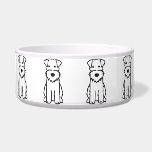 Wire Fox Terrier Dog Cartoon Bowl