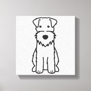 Wire Fox Terrier Dog Cartoon Canvas Print