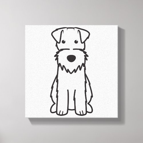 Wire Fox Terrier Dog Cartoon Canvas Print