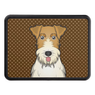 Wire Fox Terrier Dog Cartoon Paws Trailer Hitch Cover