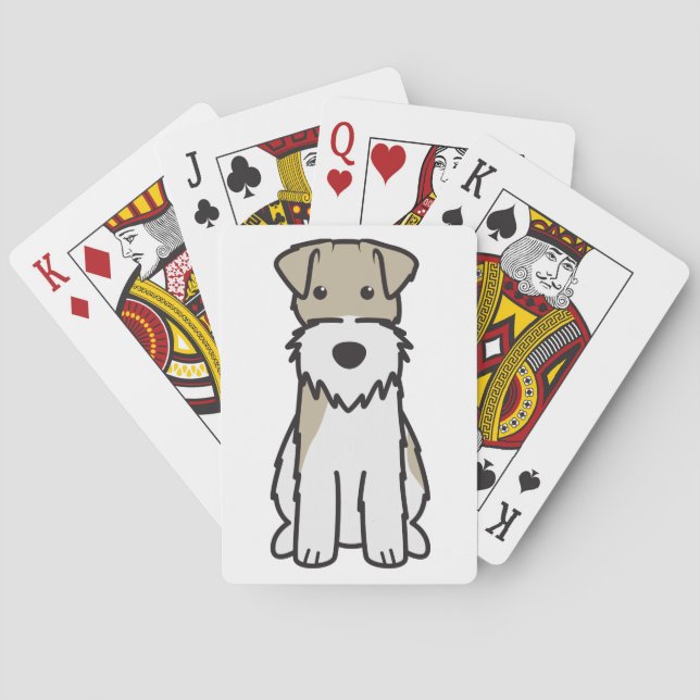 Wire Fox Terrier Dog Cartoon Poker Cards (Back)