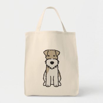 Wire Fox Terrier Dog Cartoon Tote Bag by DogBreedCartoon at Zazzle