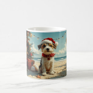 Wire Fox Terrier Dog Christmas Vintage Beach Coffee Mug