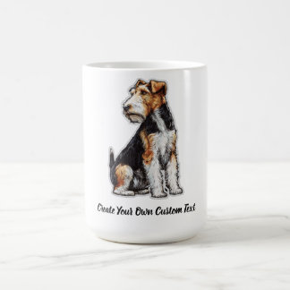 Wire Fox Terrier Dog Create Your Own Custom Text Coffee Mug