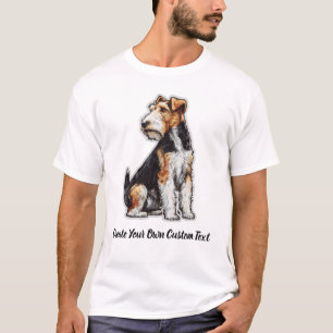 Wire Fox Terrier Dog Create Your Own Custom Text T-Shirt