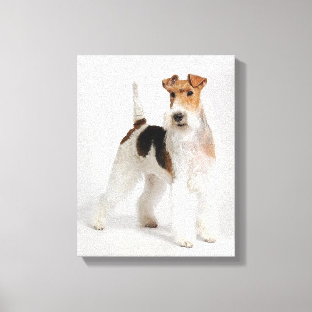 Wire Fox Terrier Dog Photo Canvas Print (Front)
