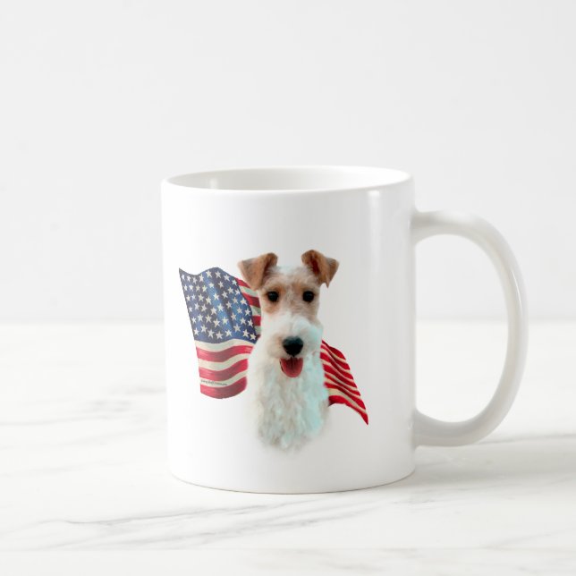 Wire Fox Terrier Flag Coffee Mug (Right)