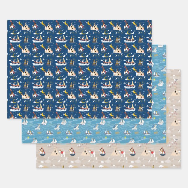 Wire Fox Terrier Happy Holidays Wrapping Papers Wrapping Paper Sheets (Set)