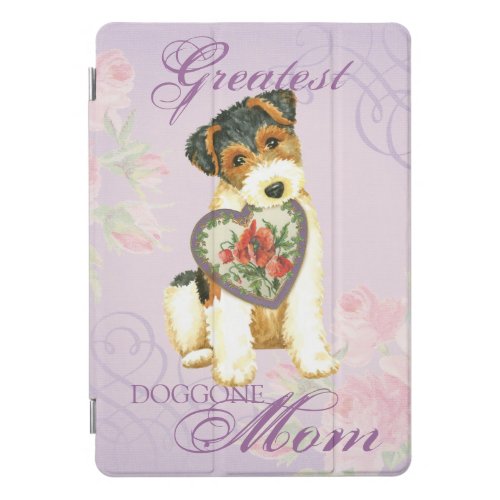 Wire Fox Terrier Heart Mom iPad Pro Cover