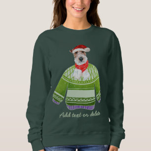 Wire Fox Terrier Holiday Ugly Christmas Dog Mom Sweatshirt