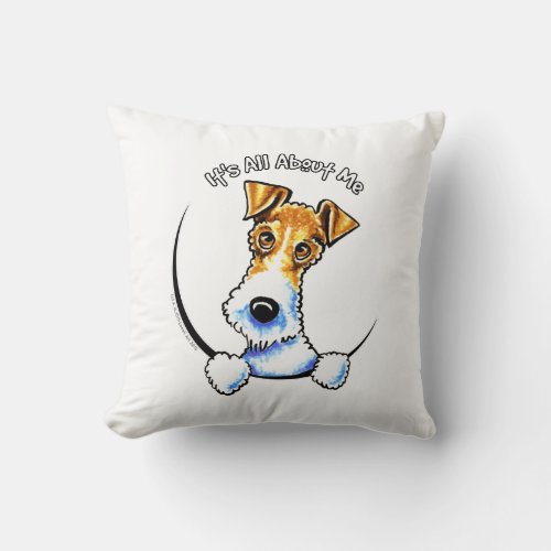 Wire Fox Terrier IAAM Throw Pillow