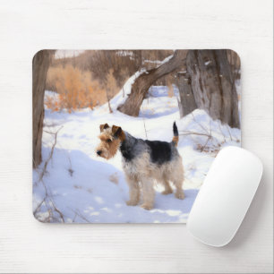 Wire Fox Terrier Let It Snow Christmas  Mouse Pad