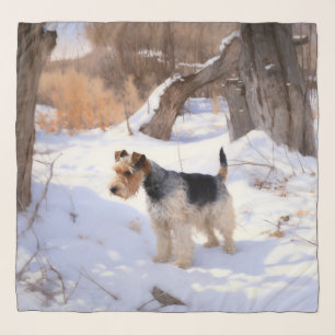 Wire Fox Terrier Let It Snow Christmas Scarf