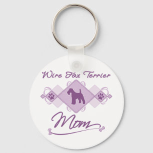 Wire Fox Terrier Mom Keychain