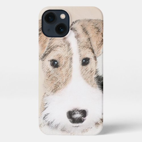 Wire Fox Terrier Painting _ Cute Original Dog Art iPhone 13 Case