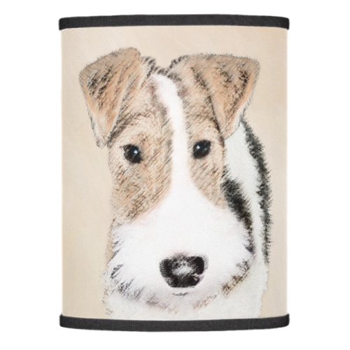 Wire Fox Terrier Painting _ Cute Original Dog Art Lamp Shade