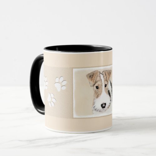 Wire Fox Terrier Painting _ Cute Original Dog Art Mug