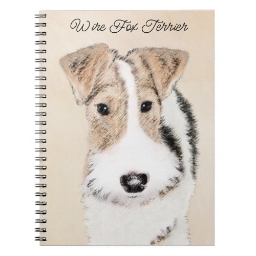 Wire Fox Terrier Painting _ Cute Original Dog Art Notebook