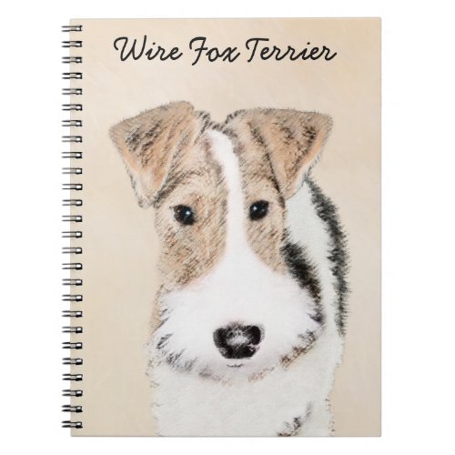 Wire Fox Terrier Painting _ Cute Original Dog Art Notebook