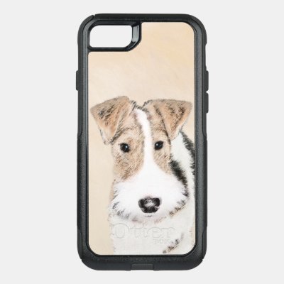 Wire Fox Terrier Painting - Cute Original Dog Art  OtterBox Commuter iPhone SE/8/7 Case