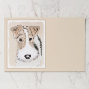 Wire Fox Terrier Painting - Cute Original Dog Art Paper Pad