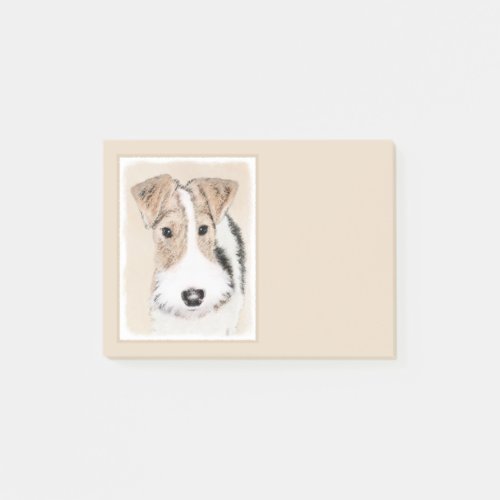 Wire Fox Terrier Painting _ Cute Original Dog Art Post_it Notes