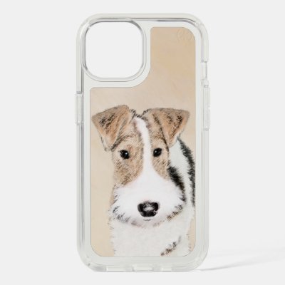 Wire Fox Terrier Painting - Cute Original Dog Art iPhone 15 Case