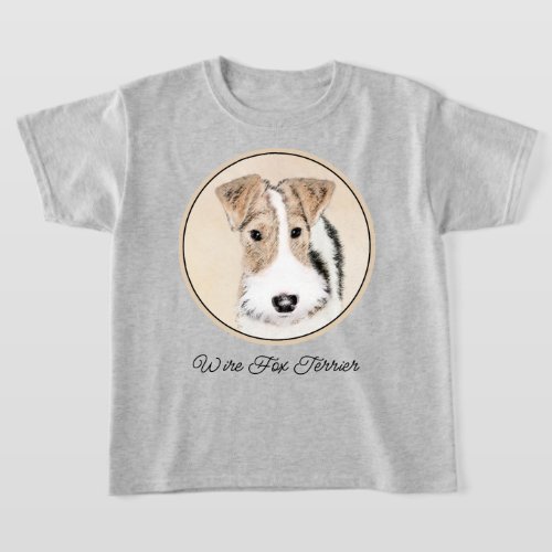 Wire Fox Terrier Painting _ Cute Original Dog Art T_Shirt