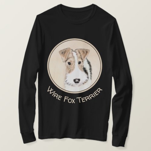 Wire Fox Terrier Painting _ Cute Original Dog Art T_Shirt